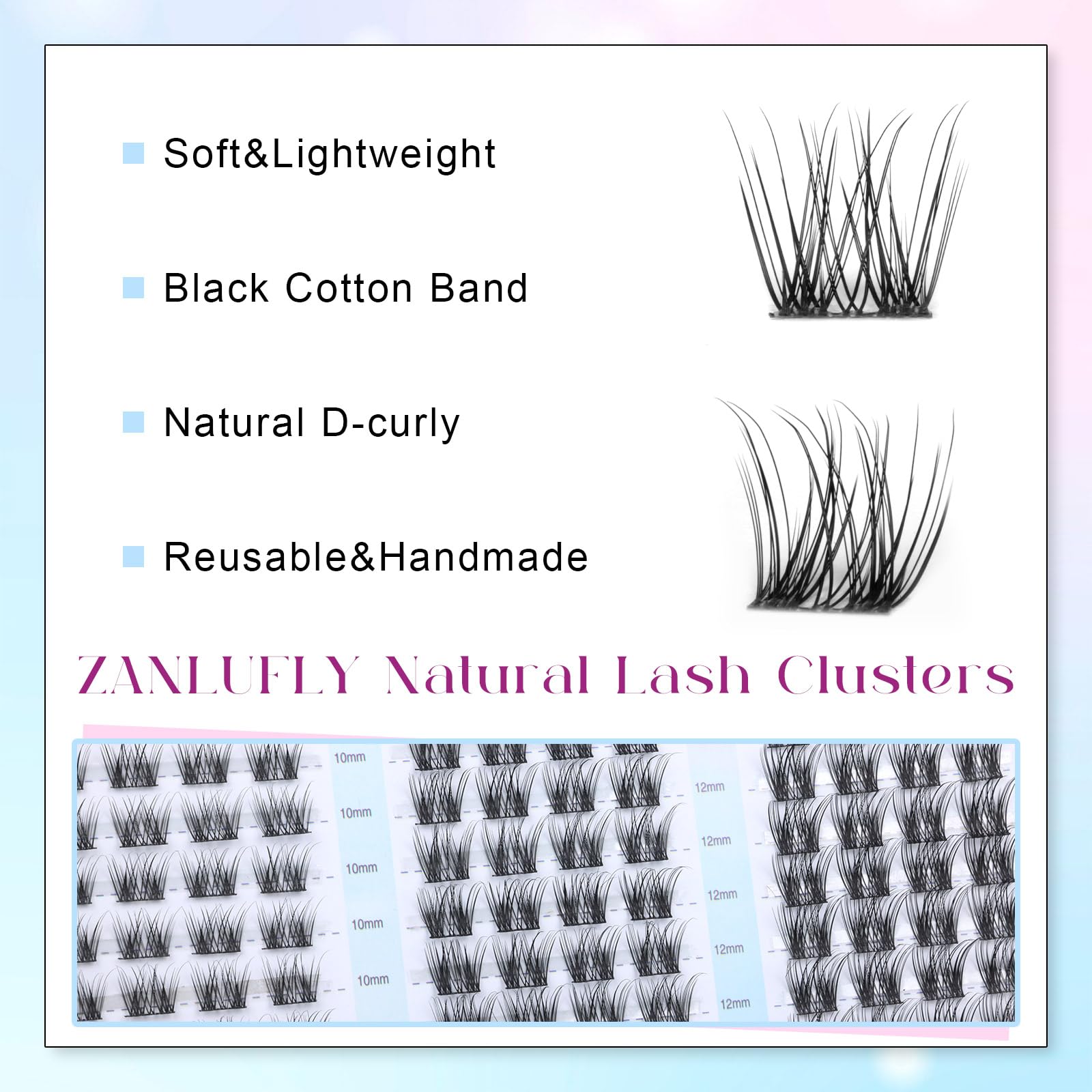 zanlufly cils noir naturel pour un regard discret