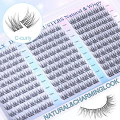Clusters cils 3D naturels Zanlufly 10-12mm pour un rendu subtil