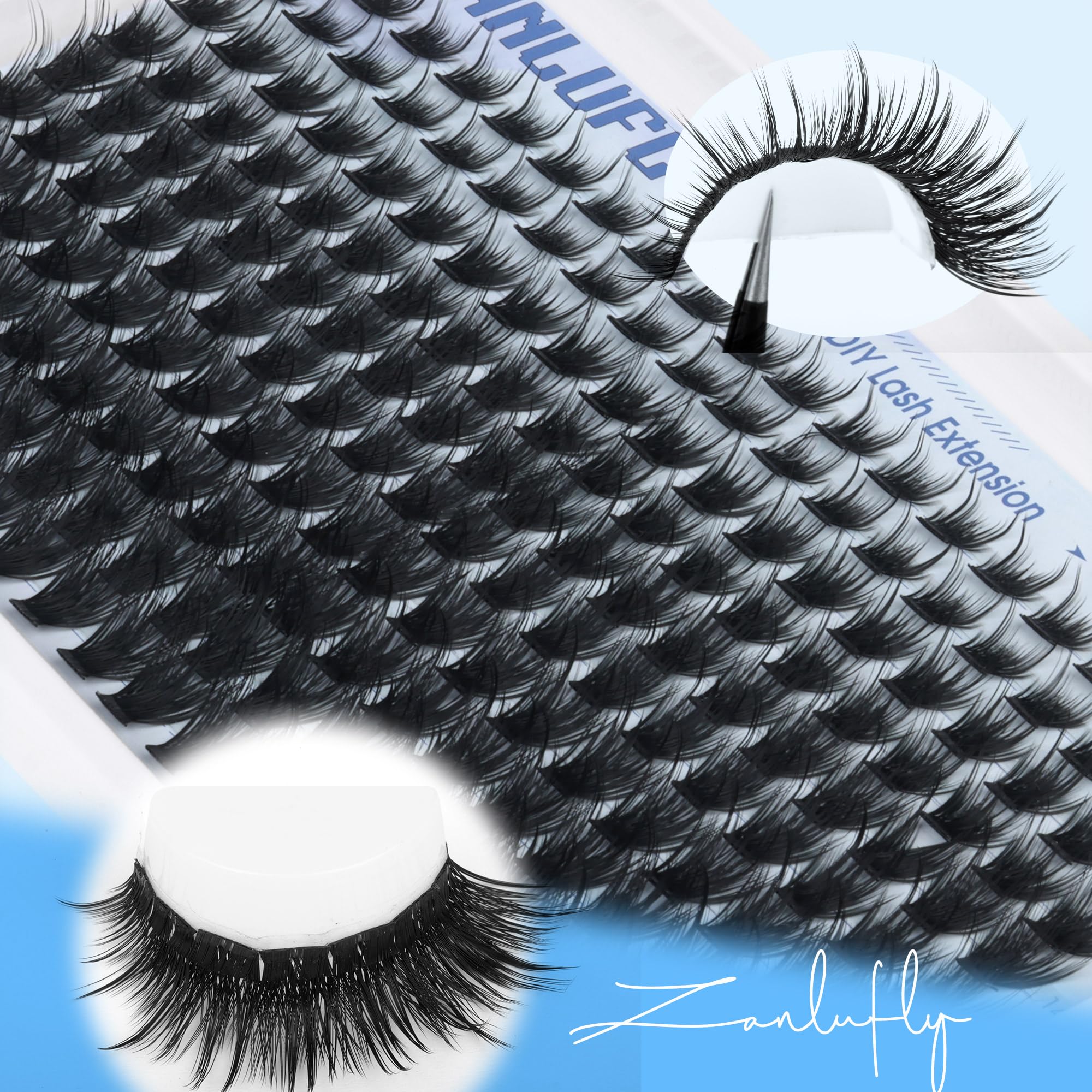 zanlufly coffret extensions 200 pieces pour des styles variés.