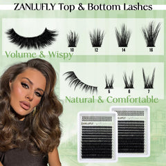 zanlufly cils D-curly volumineux offrant un effet lifting et glamour.