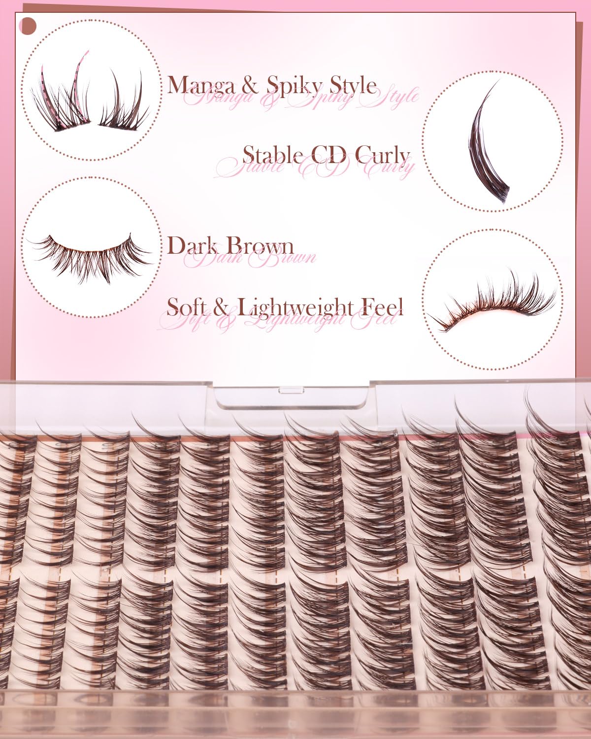 Cils ZANLUFLY longueur mélangée 10-16 mm pour un volume sur mesure.