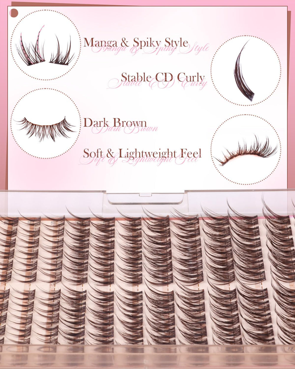 Cils ZANLUFLY longueur mélangée 10-16 mm pour un volume sur mesure.
