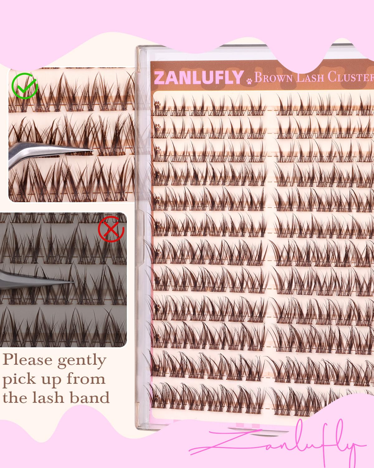 Cils ZANLUFLY végan, sans cruauté, qualité durable.