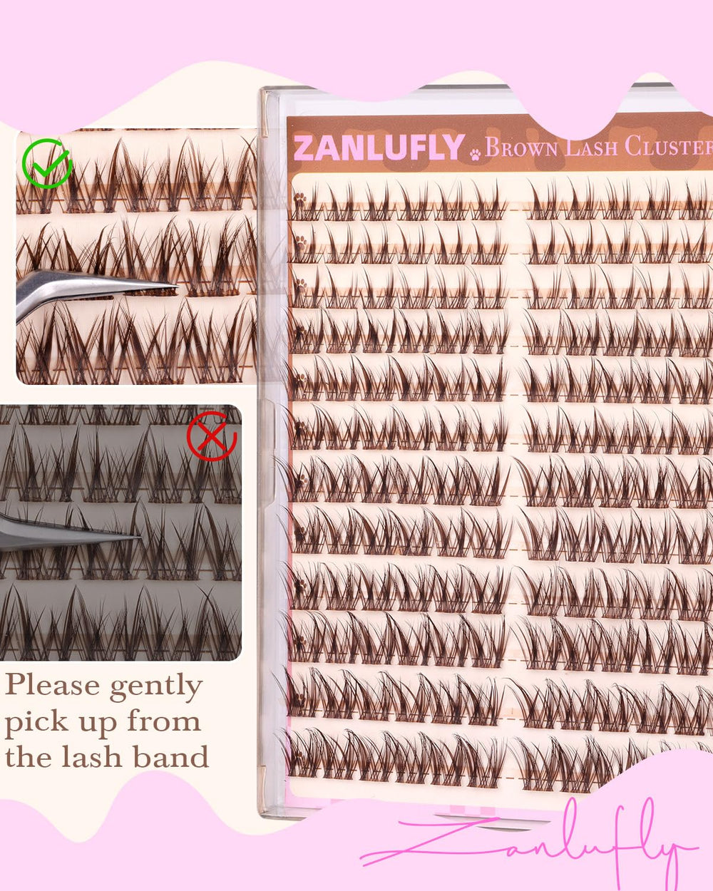 Cils ZANLUFLY végan, sans cruauté, qualité durable.