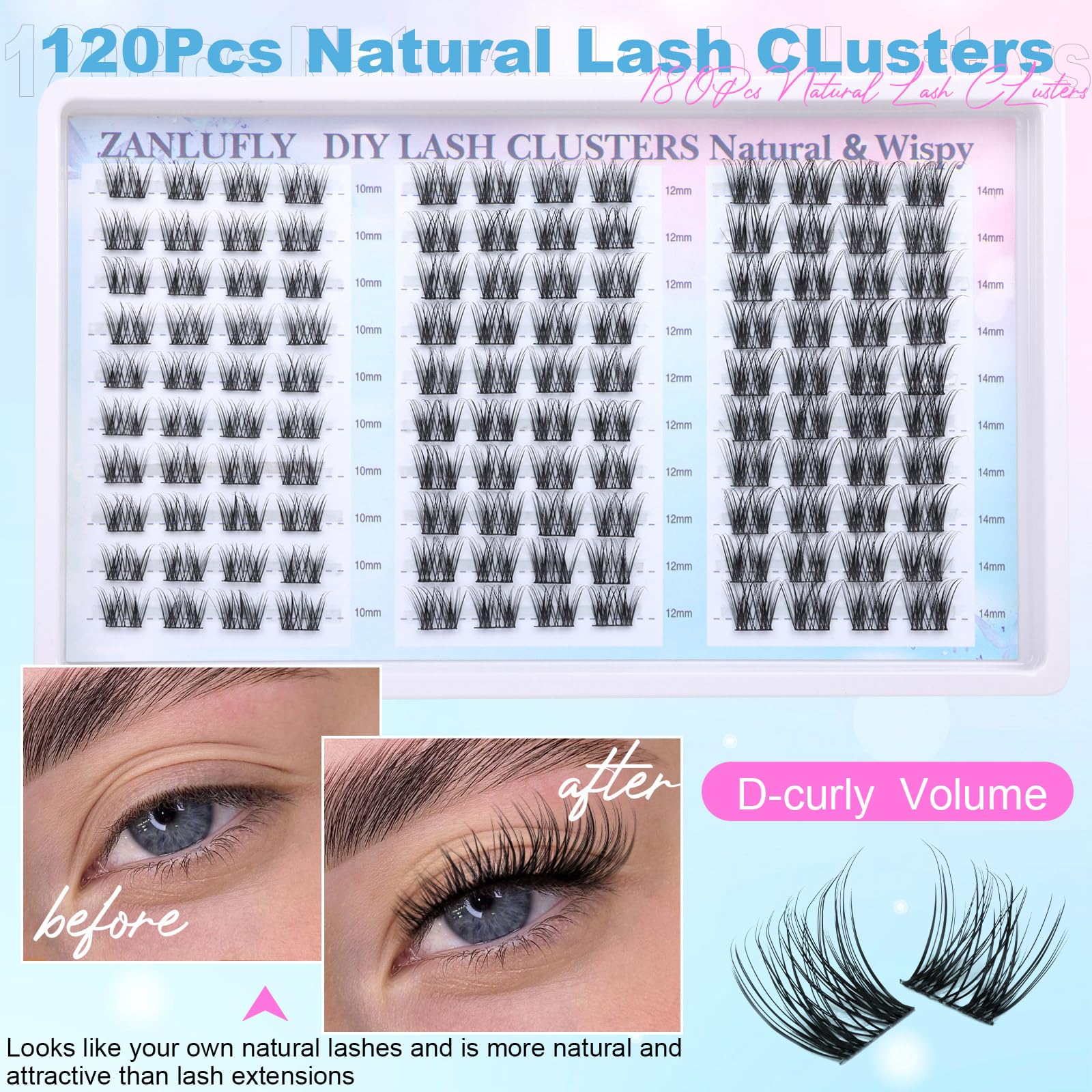 zanlufly kit extensions cils maison pour pose a faire soi meme