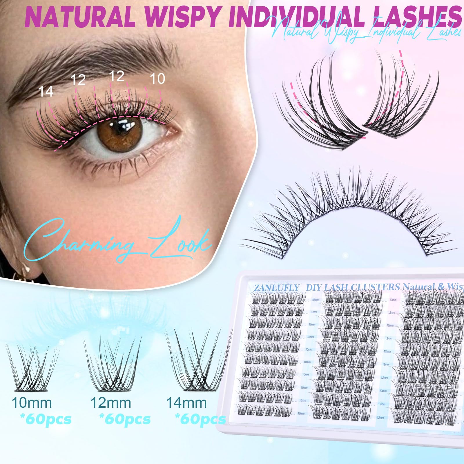 Le kit DIY Zanlufly à 180 extensions permet des styles personnalisés.