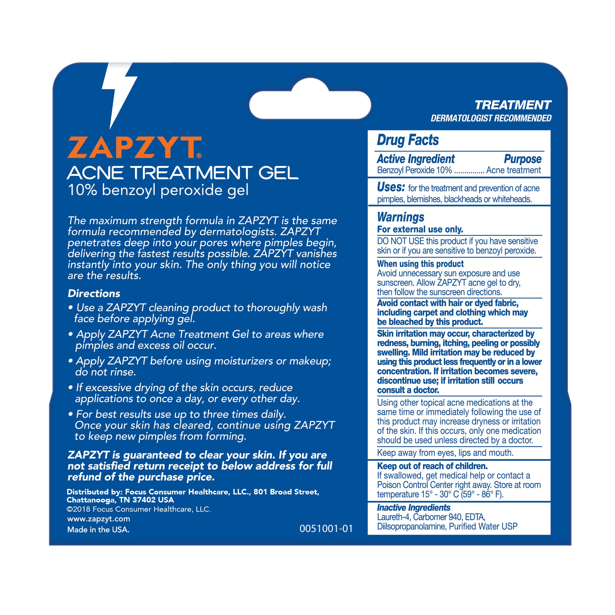 Duo Zapzyt Acne: packaging prêt à l’emploi pour une routine rapide.