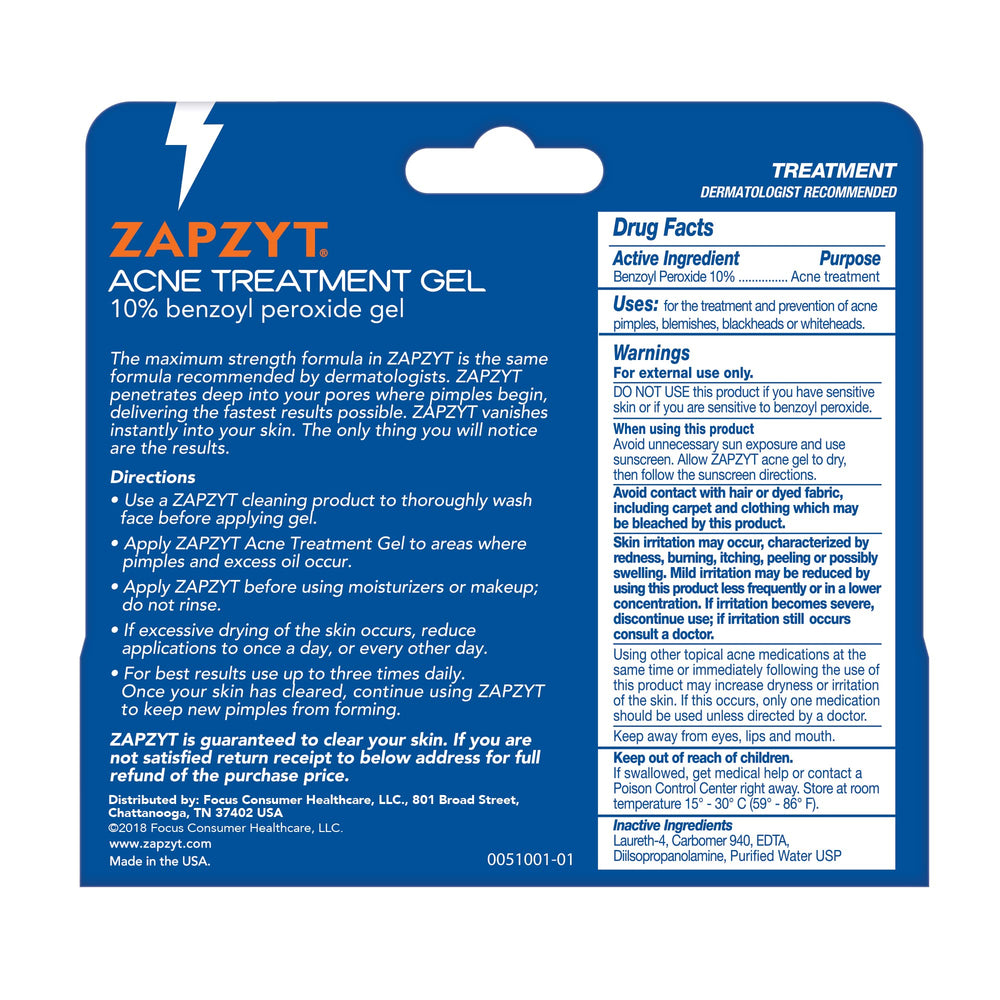 Duo Zapzyt Acne: packaging prêt à l’emploi pour une routine rapide.