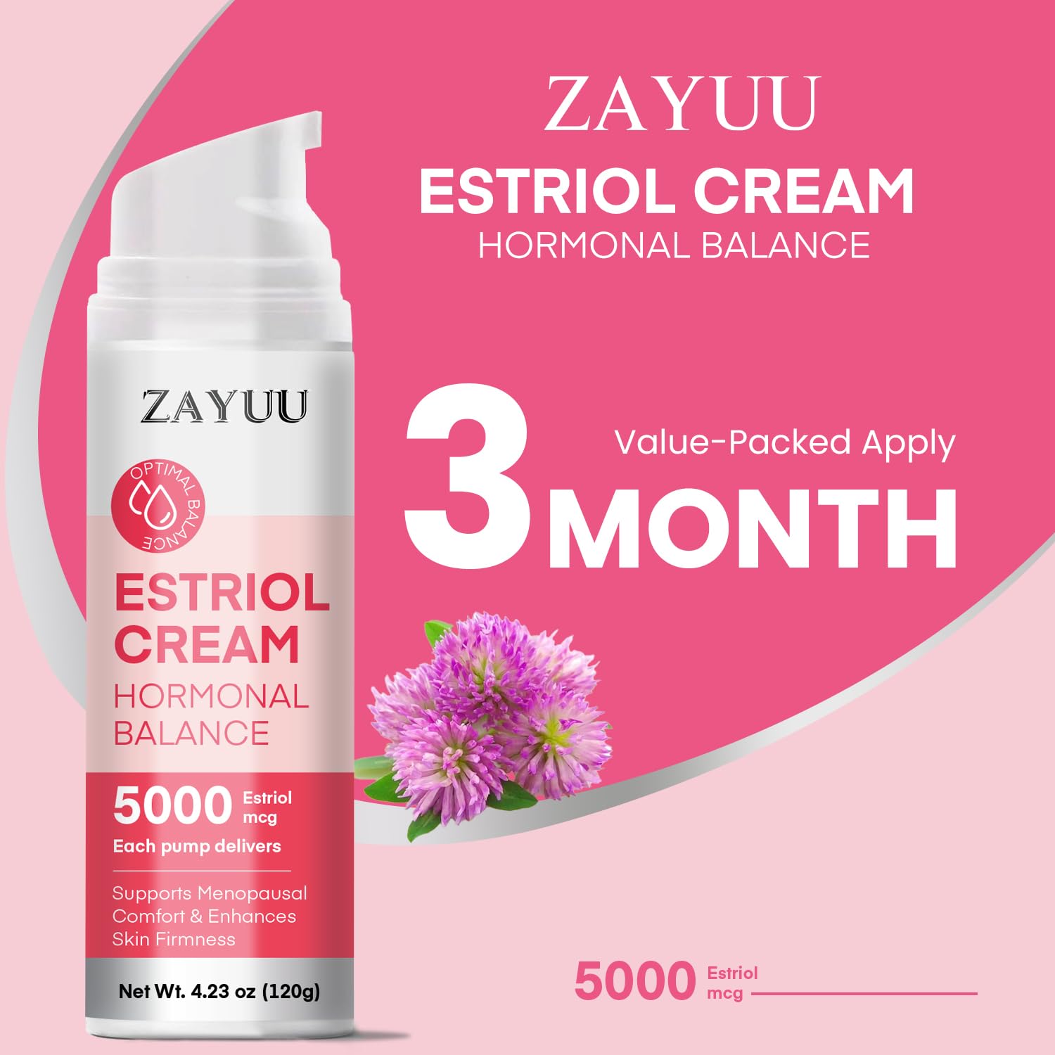 Soin ZAYUU pour visage, cou et décolleté, hydratation globale.