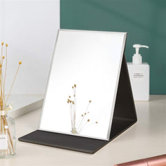 Miroir Zcooooool avec support reglable offrant angle confortable pour maquillage.