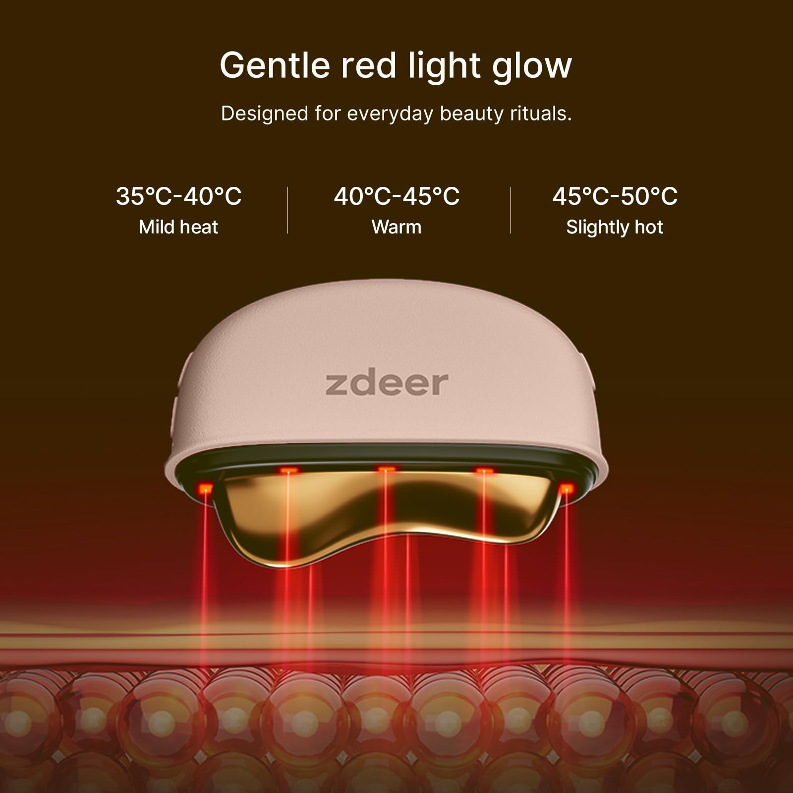 ZDEER Design ergonomique visage-cou – glisse facile et contact précis.