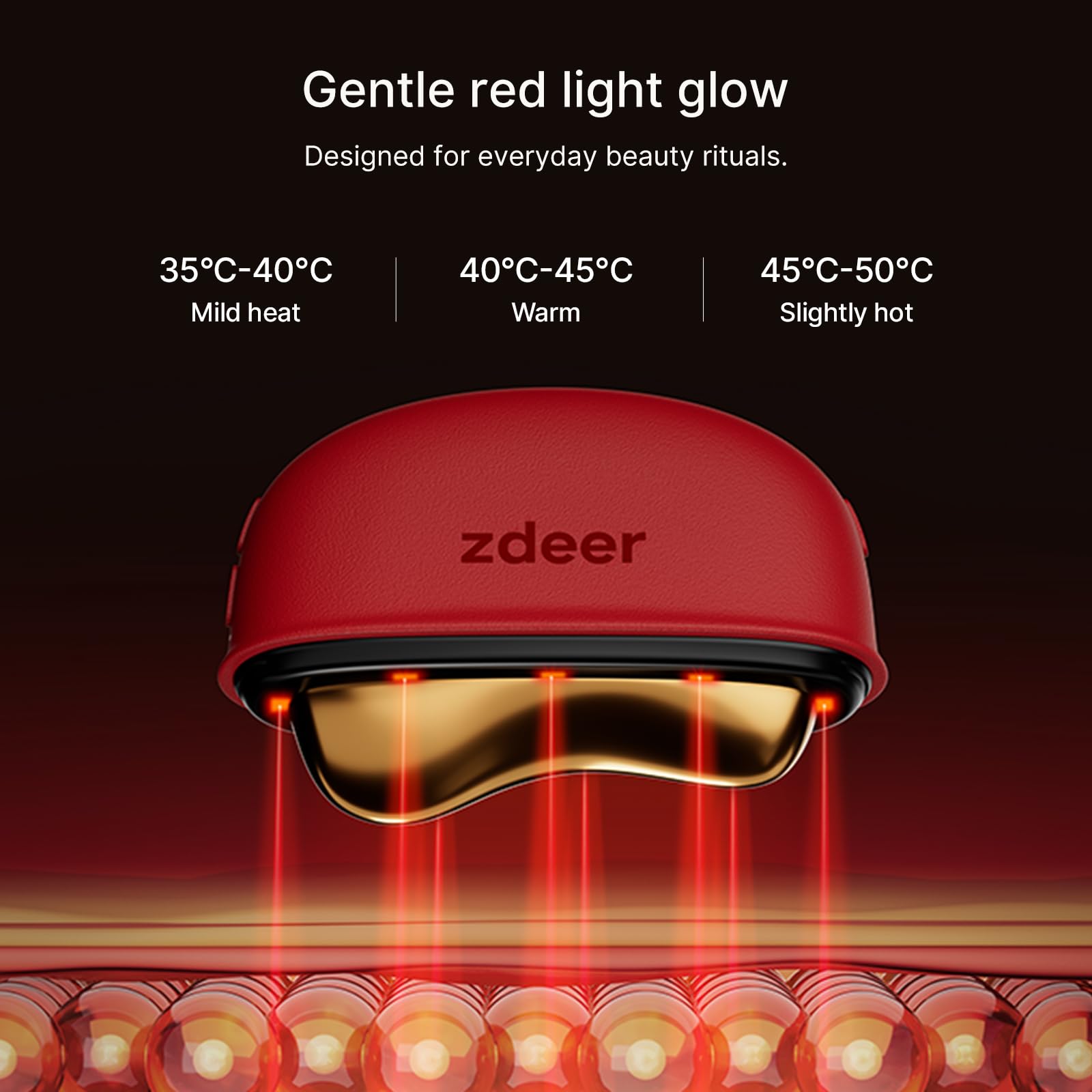 ZDEER Design ergonomique — prise en main confortable pour visage et cou.