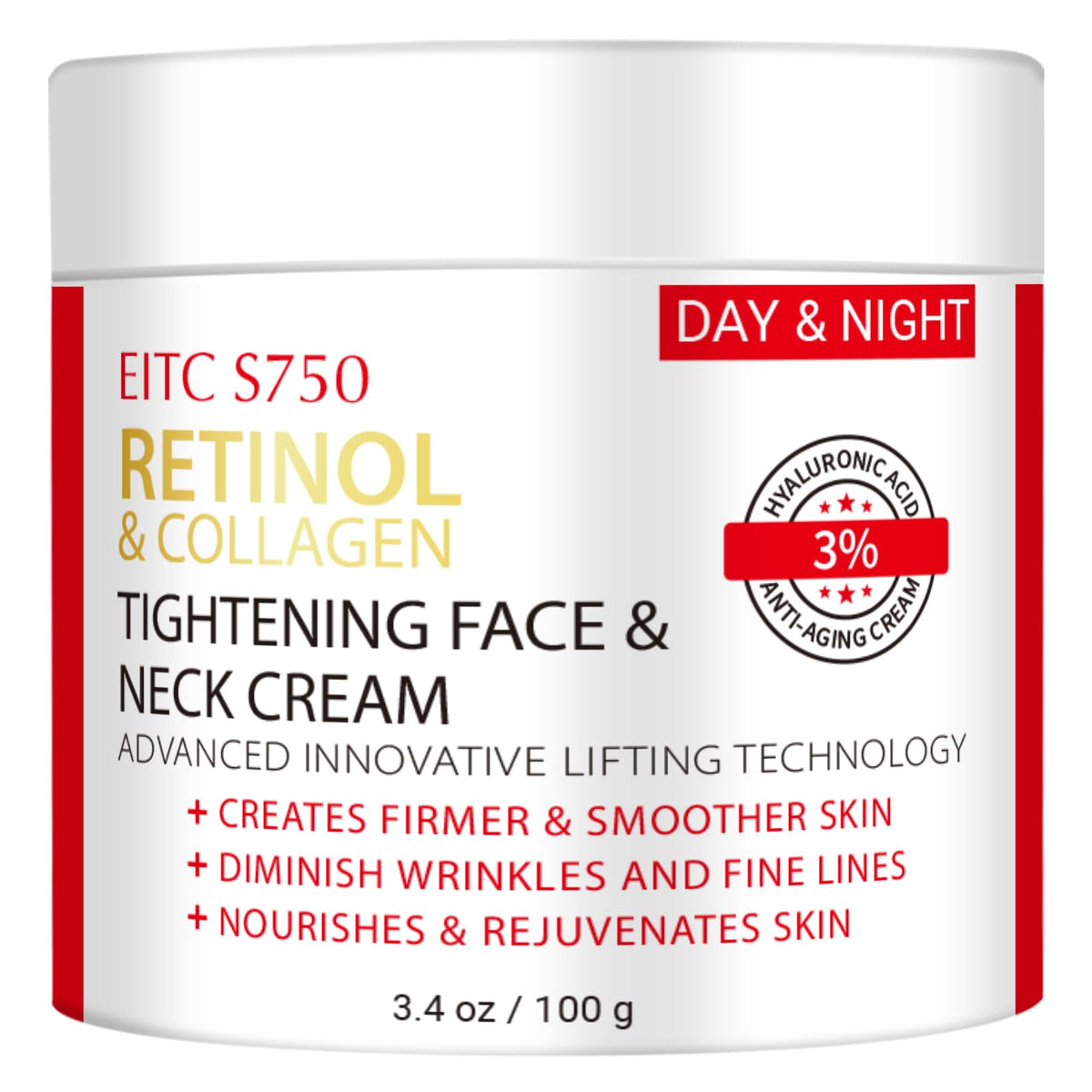 ZDQULX creme-retinol-visage-bouteille, texture légère et absorption rapide.