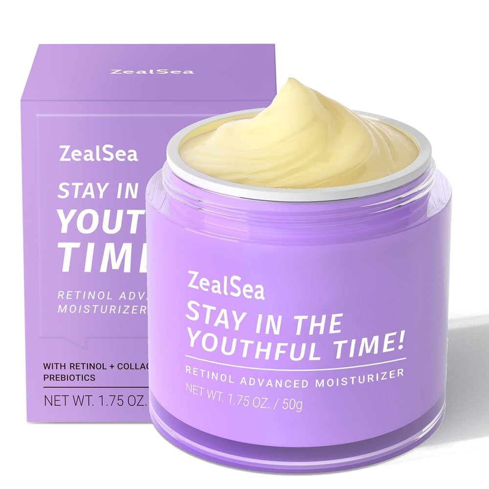 ZealSea Crème Rétinol visage flacon – hydratation nocturne et douceur.