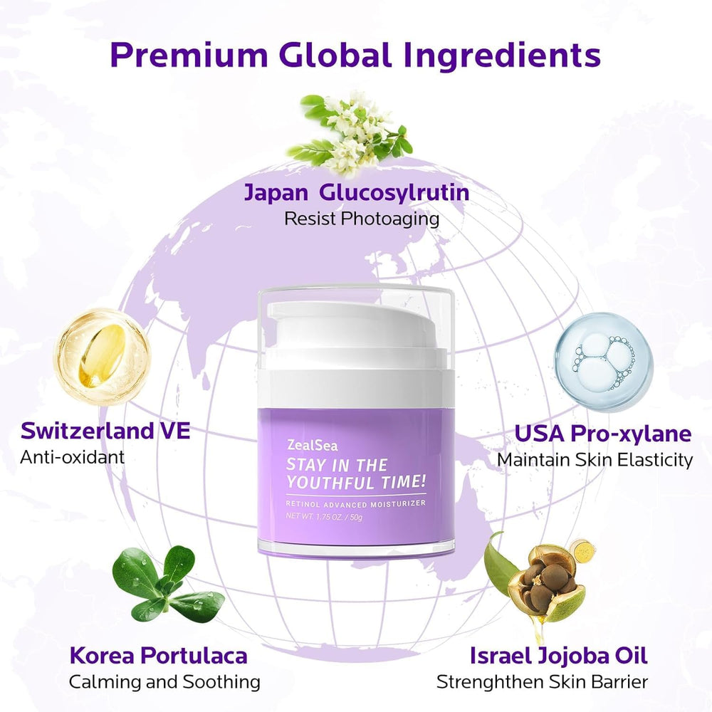 Huile de jojoba dans ZealSea Crème Rétinol visage – renforce la barrière cutanée.