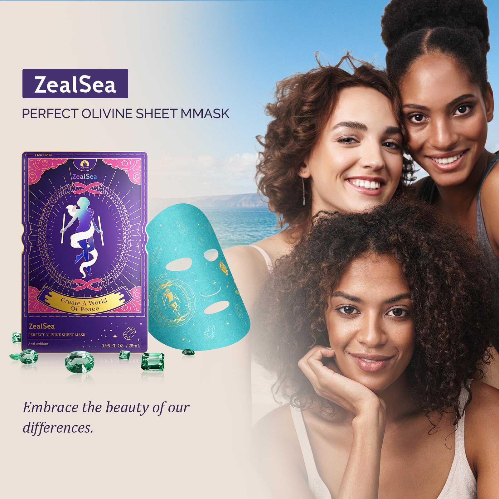 ZealSea ensemble de 6 masques pour soin complet