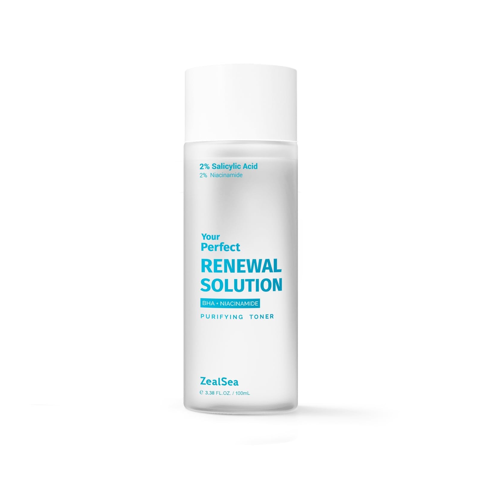 ZealSea Toner Salicylique — bouteille élégante, exfolie en douceur et purifie la peau.
