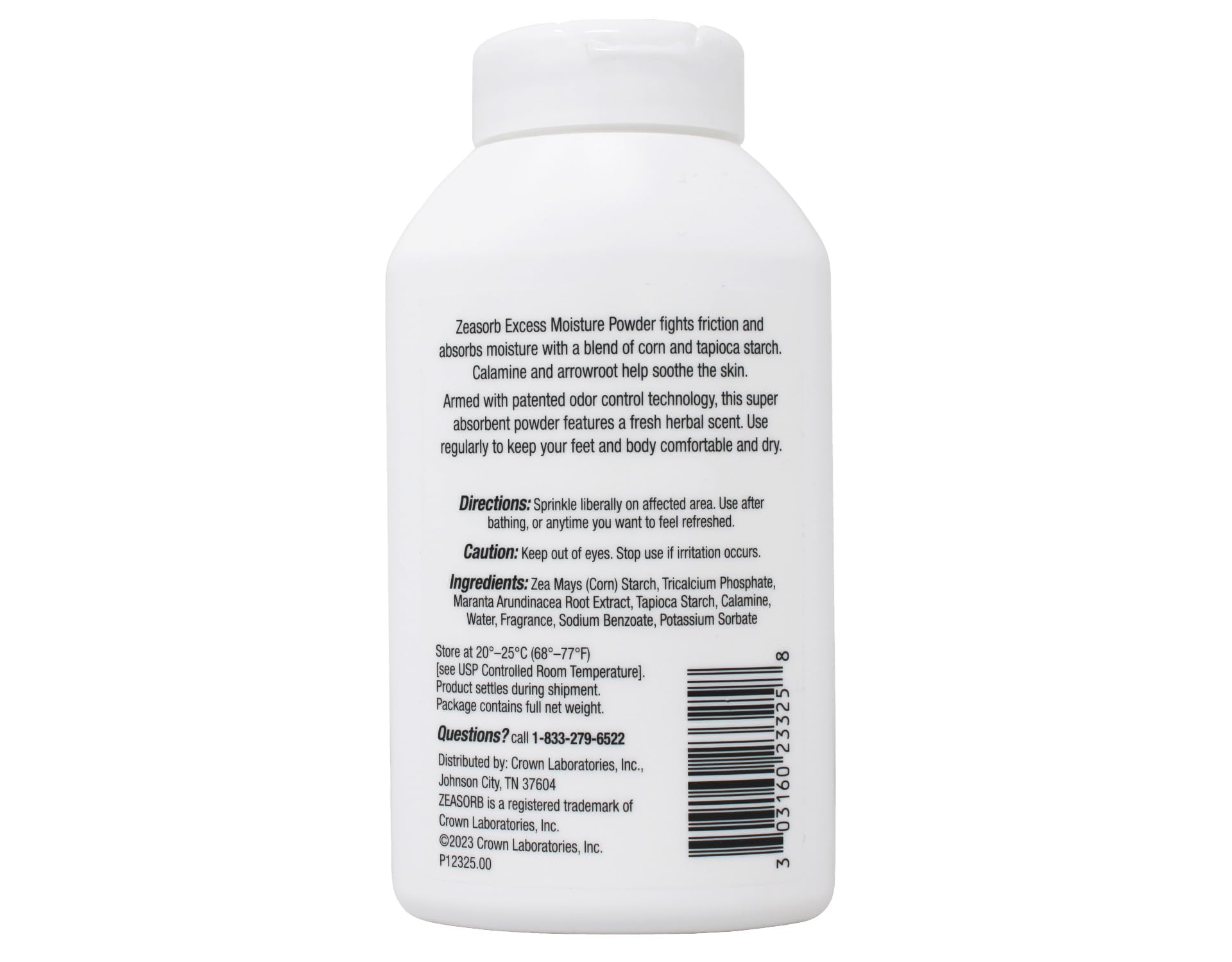 Zeasorb Excess Moisture action on skin reduces friction during workouts