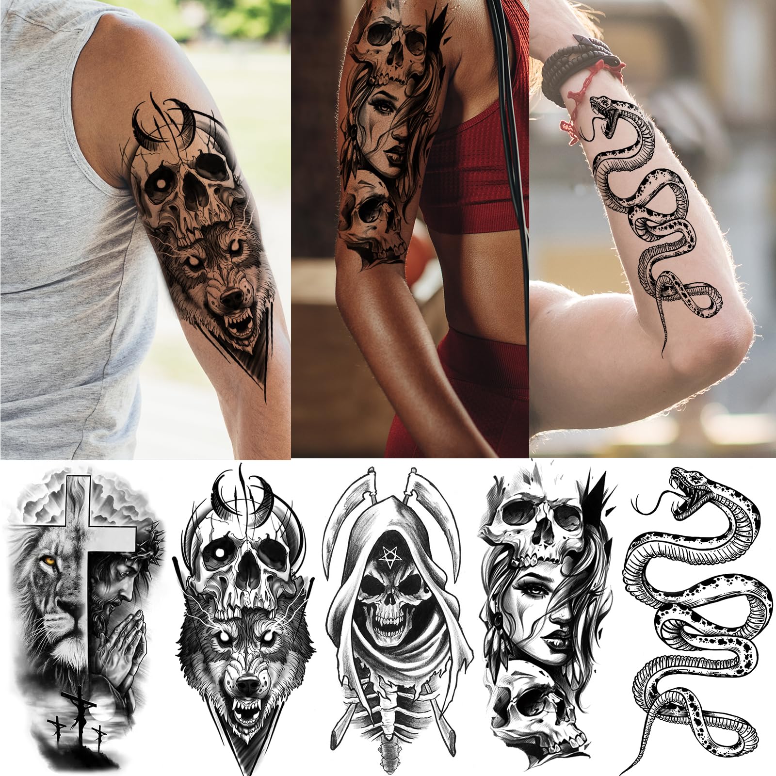 Tatouages Zeecdatoo petits 40 feuilles faciles à appliquer.
