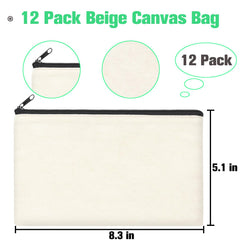 Pochette ZeeDix canvas zippée durable, idéale pour l'organisation voyage