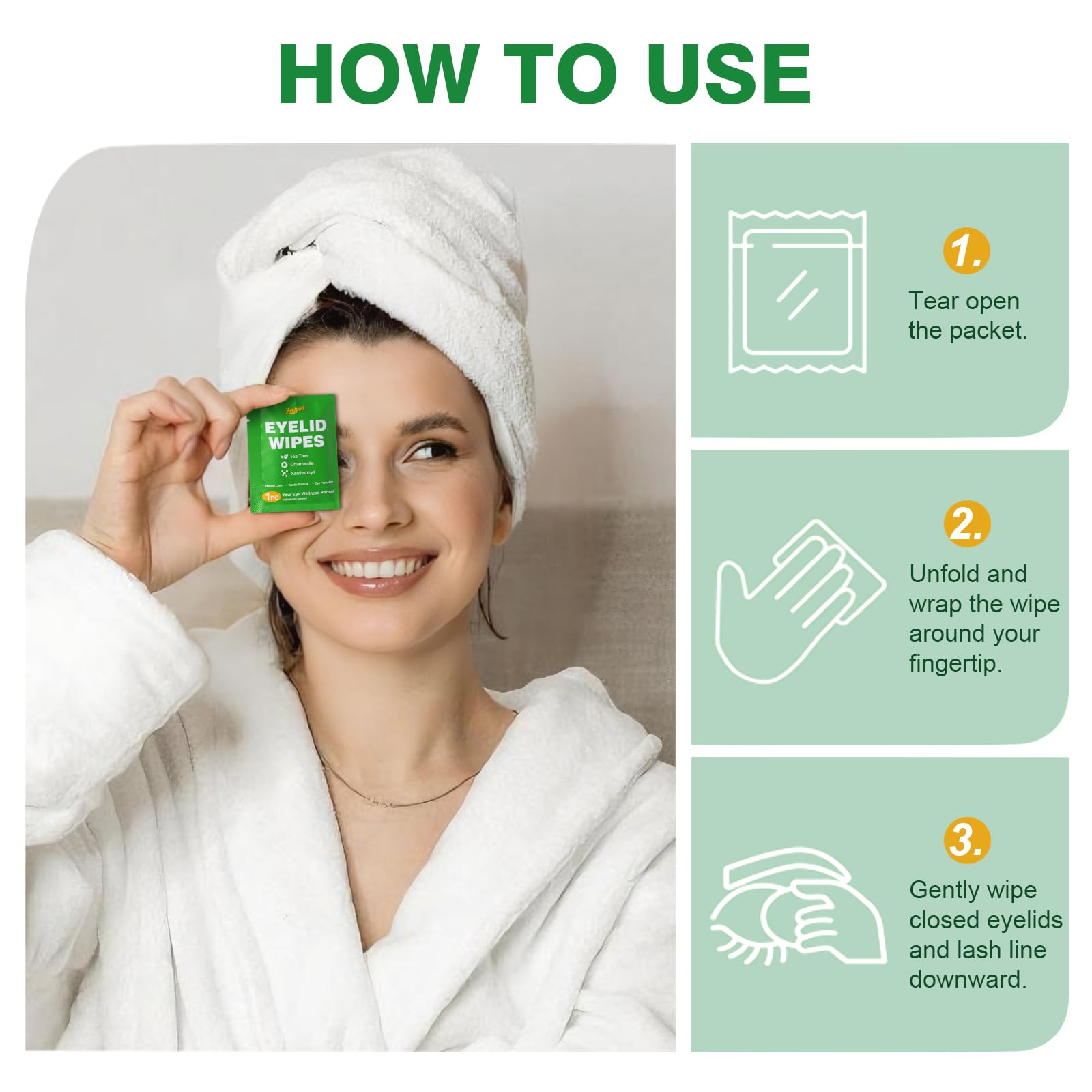 Lingettes Zeefpod Yeux avec aloé vera, douceur apaisante pour la peau.