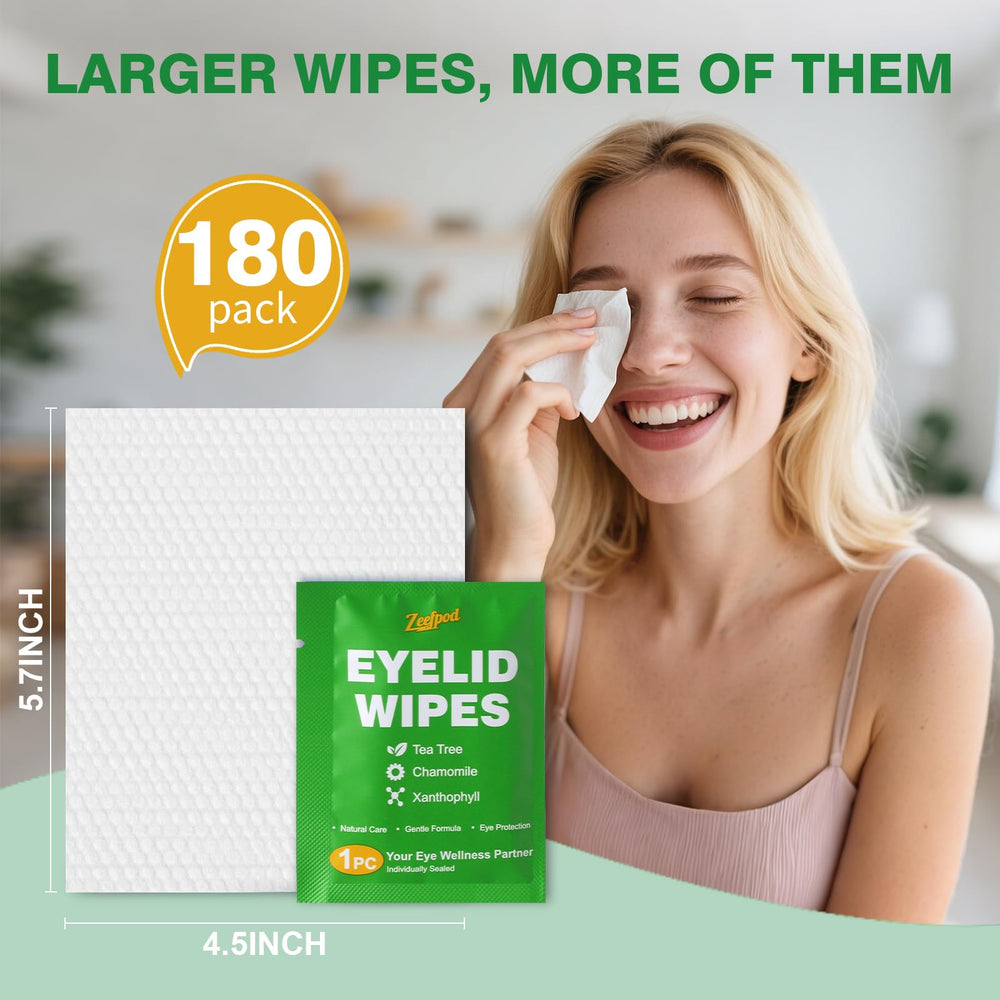 Lingettes Zeefpod Yeux arbre à thé, nettoyage efficace et rafraîchissant.