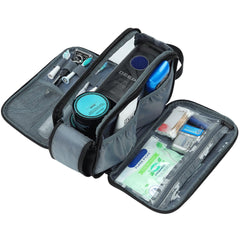 ZEEMO Trousse de toilette voyage homme — rangements élastiques pour rasoir et brosses.