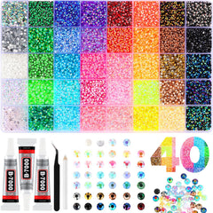 Rhinestones résine Zefy 3mm, 32000 pièces, décorations éclatantes.