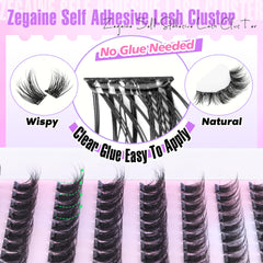 Bande claire sans colle des cils Zegaine pour un rendu discret.