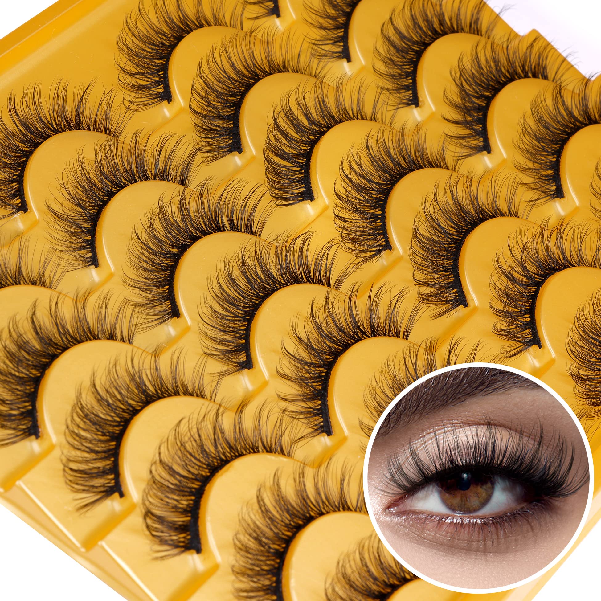 Cils faux Zegaine look naturel 12 mm pour un regard subtil et durable.
