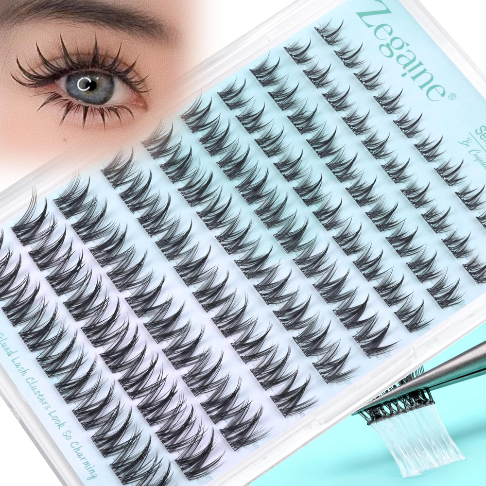 Cils manga Zegaine autocollants pour yeux, regard naturel prêt à l'emploi.