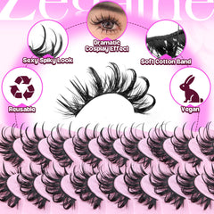 Cils Zegaine thai-look-humide volumisant légèrement les cils pour un style rafraîchissant