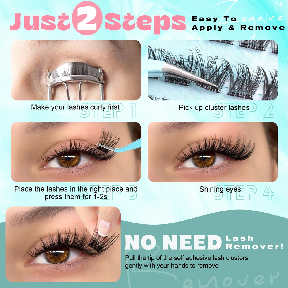 Prolongements de cils réutilisables D-curly Zegaine pour domicile.