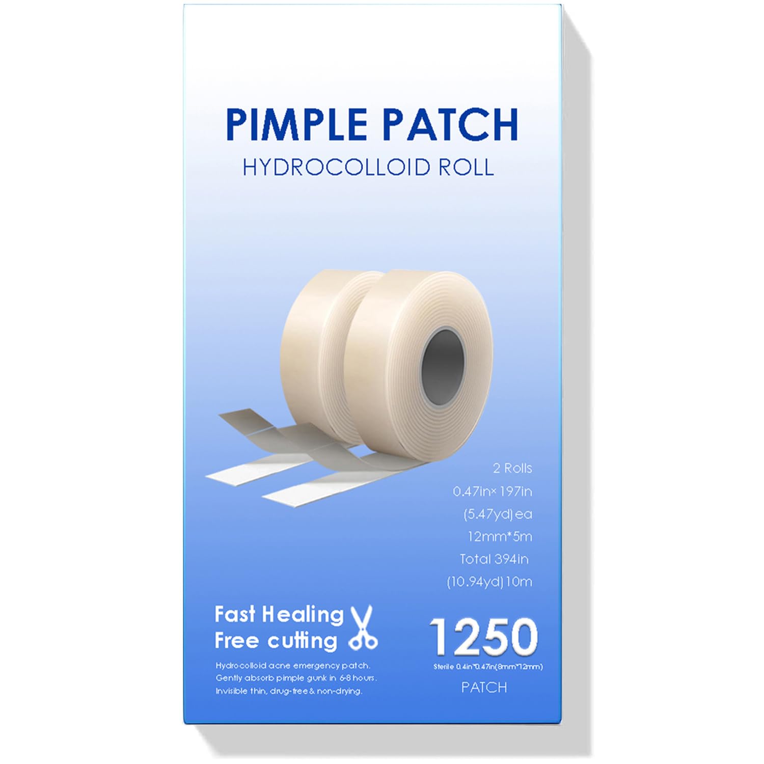 Pansement hydrocolloïde ZELIER Visage – rouleau cut, absorption efficace.