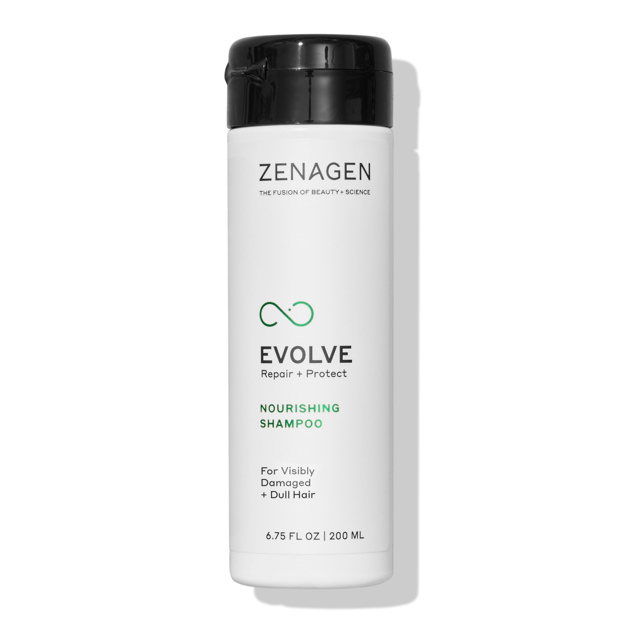 Zenagen Evolve Shampoing bouteille: soin pratique pour tous types de cheveux.