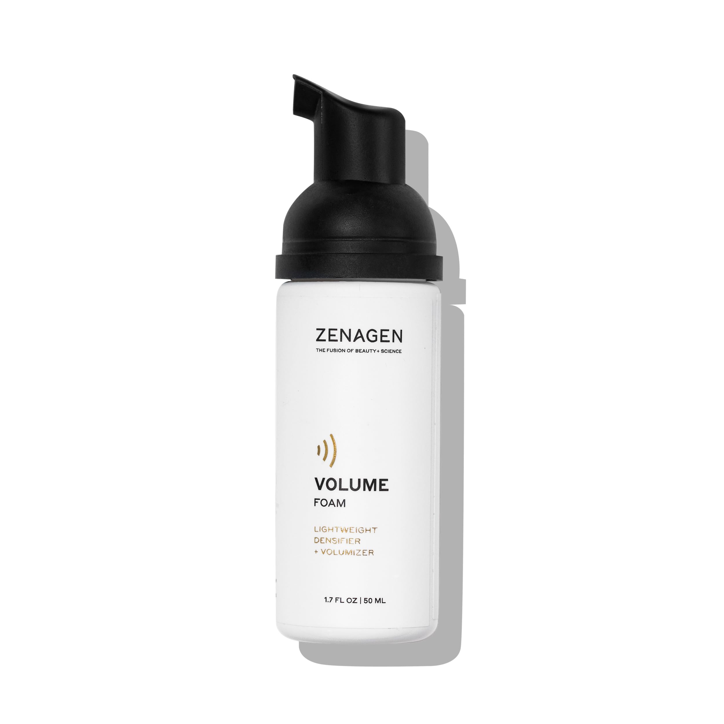 Zenagen Mousse Volume Bouteille offre volume naturel et brillance légère.