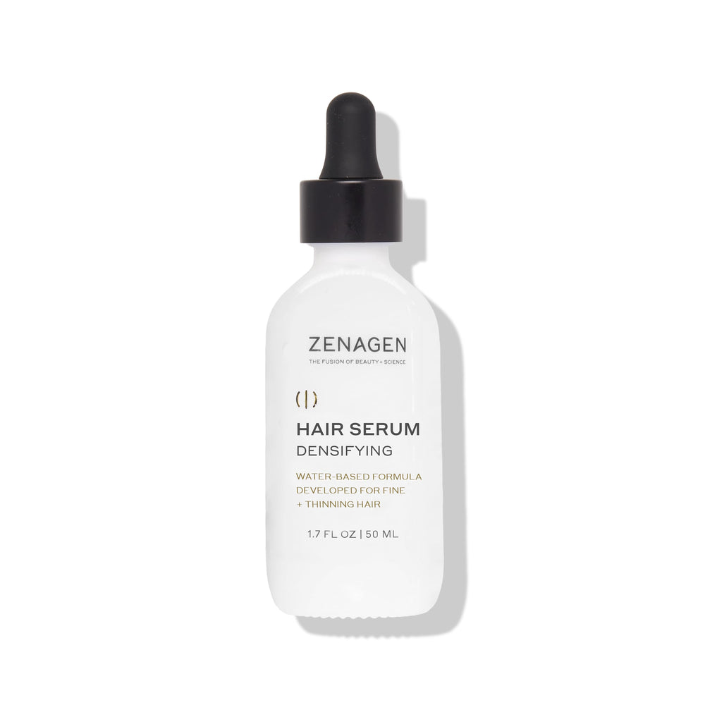 Zenagen Sérum Densifiant – texture aqueuse et absorption rapide pour cheveux fins.