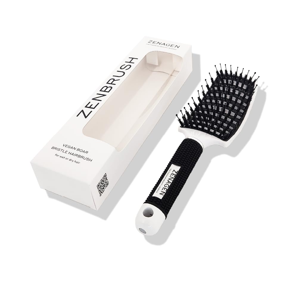 Zenagen Zen Brush démêle en douceur tout en protégeant les longueurs.