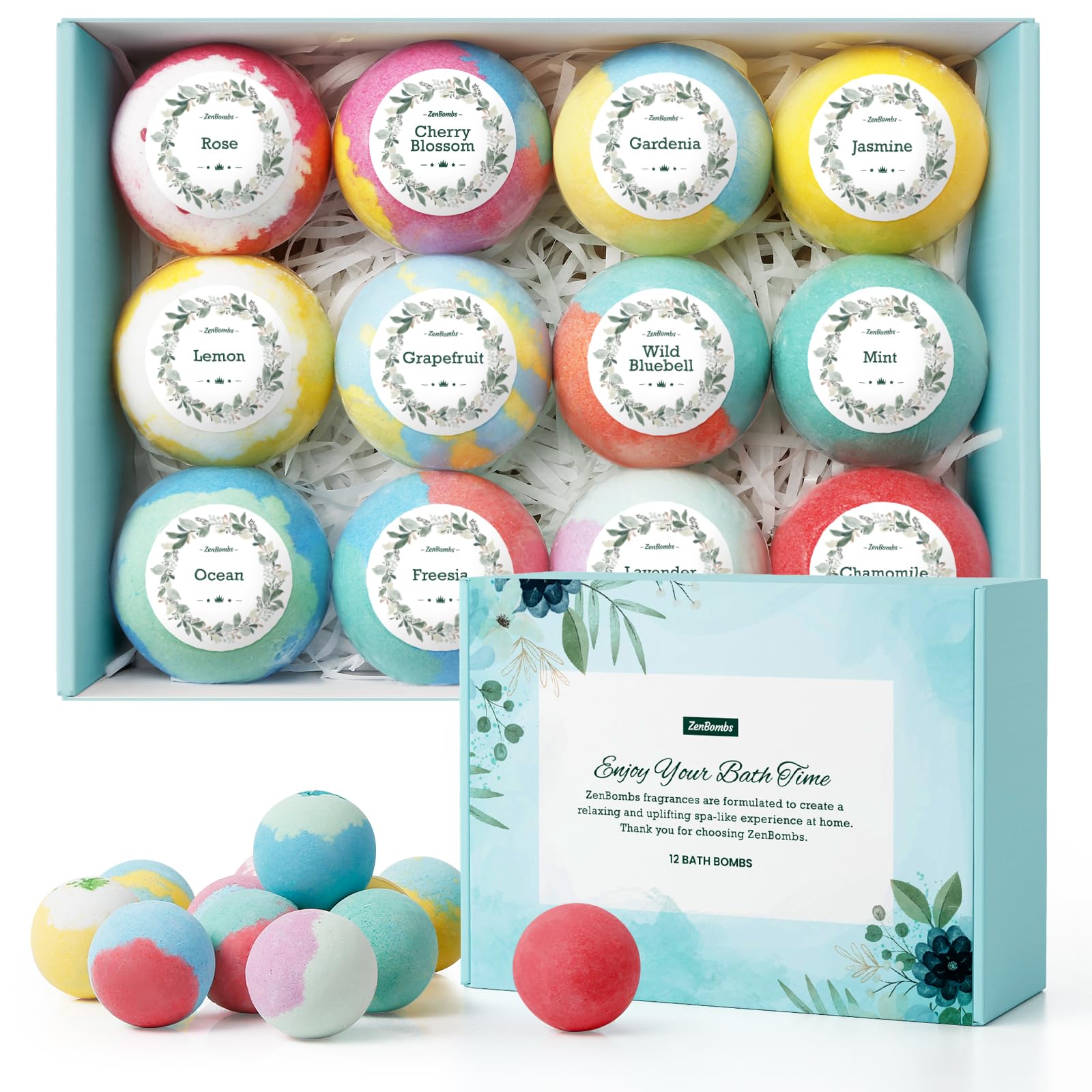 ZenBombs bombe de bain — variété de parfums pour une détente personnalisée.