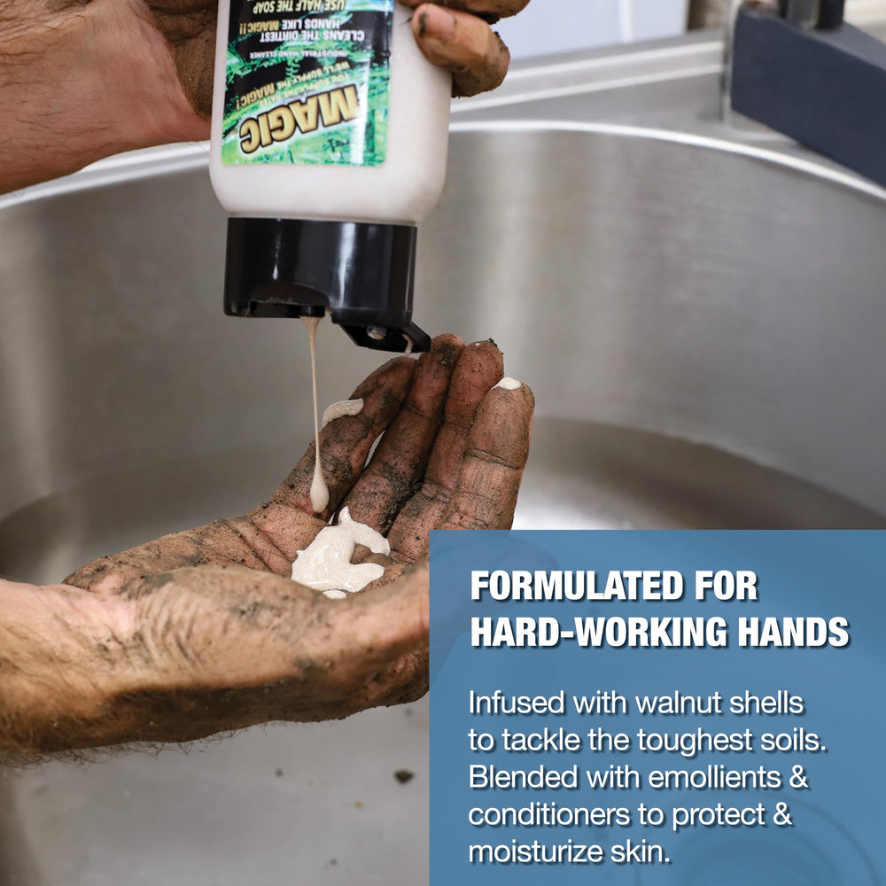 Zenex Savon Mains Magique – coquilles de noix naturelles, action abrasive douce pour éliminer graisse.