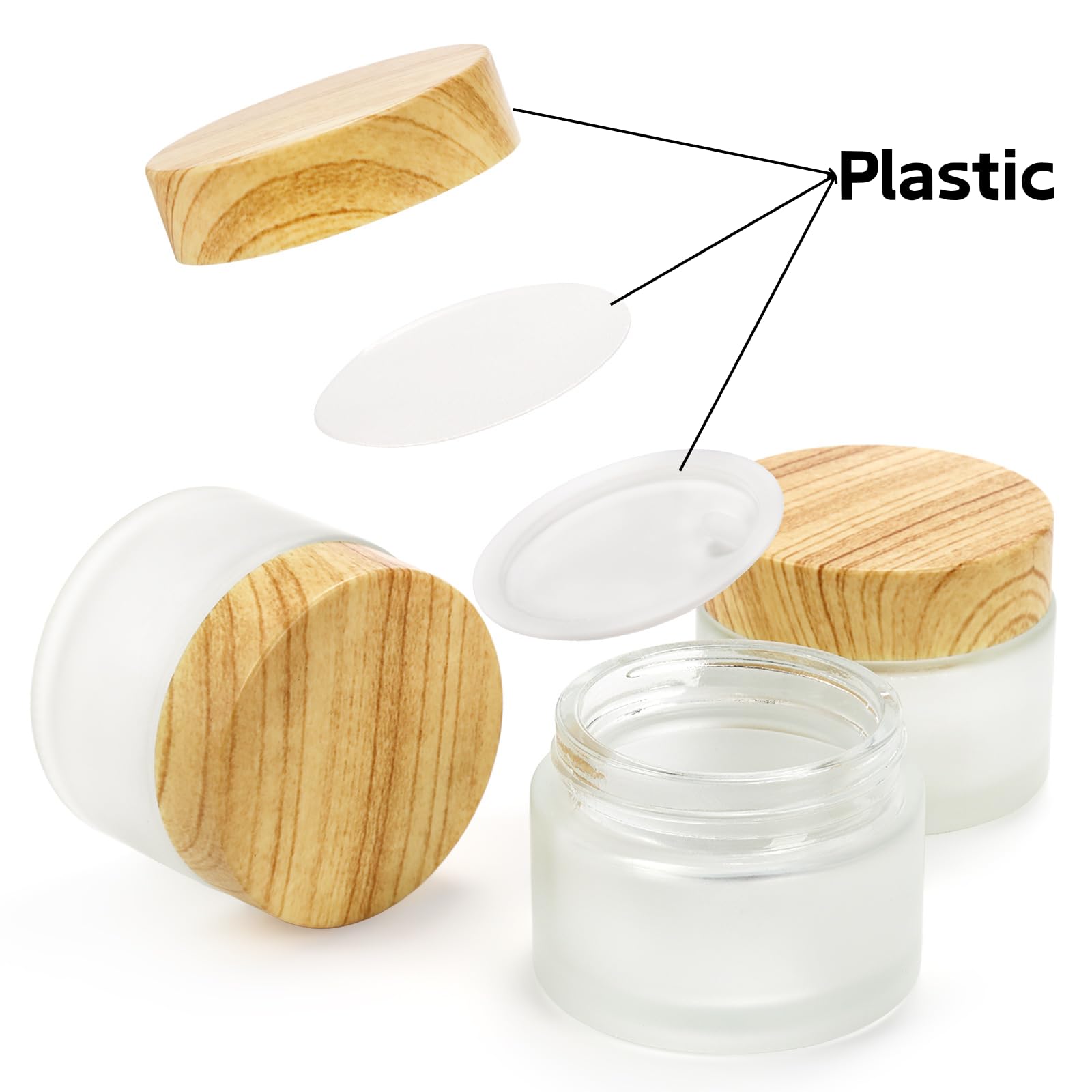 ZENFUN couvercle plastique étanche, anti-fuite pour pot cosmétique