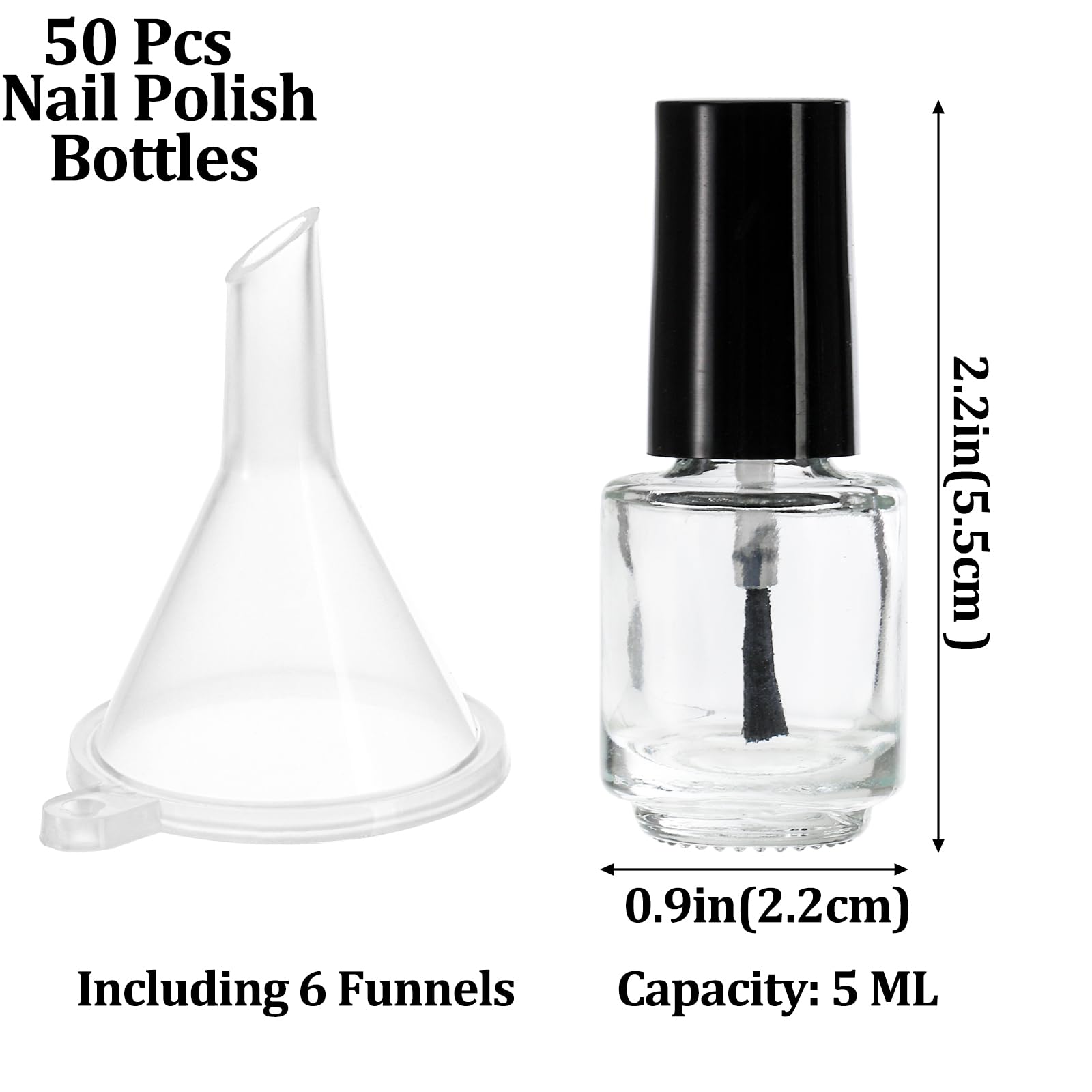 ZENFUN ensemble flacons vernis clairs 5 ml, idéal pour tester des couleurs