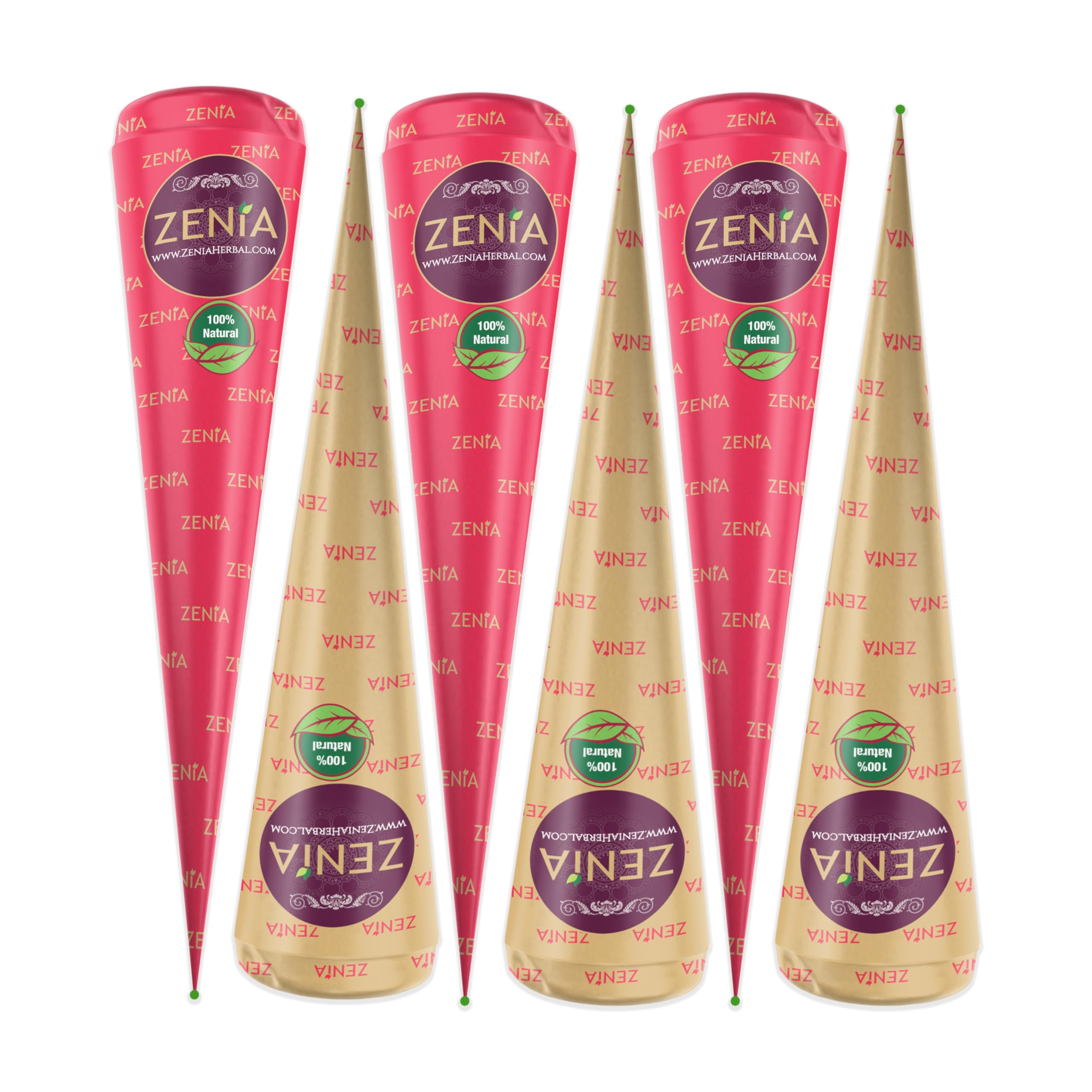 Cône Zenia henné – texture lisse pour une application uniforme.