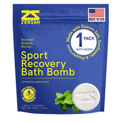 Zensah Bombes de bain récupération menthe et eucalyptus, relaxation musculaire possible.