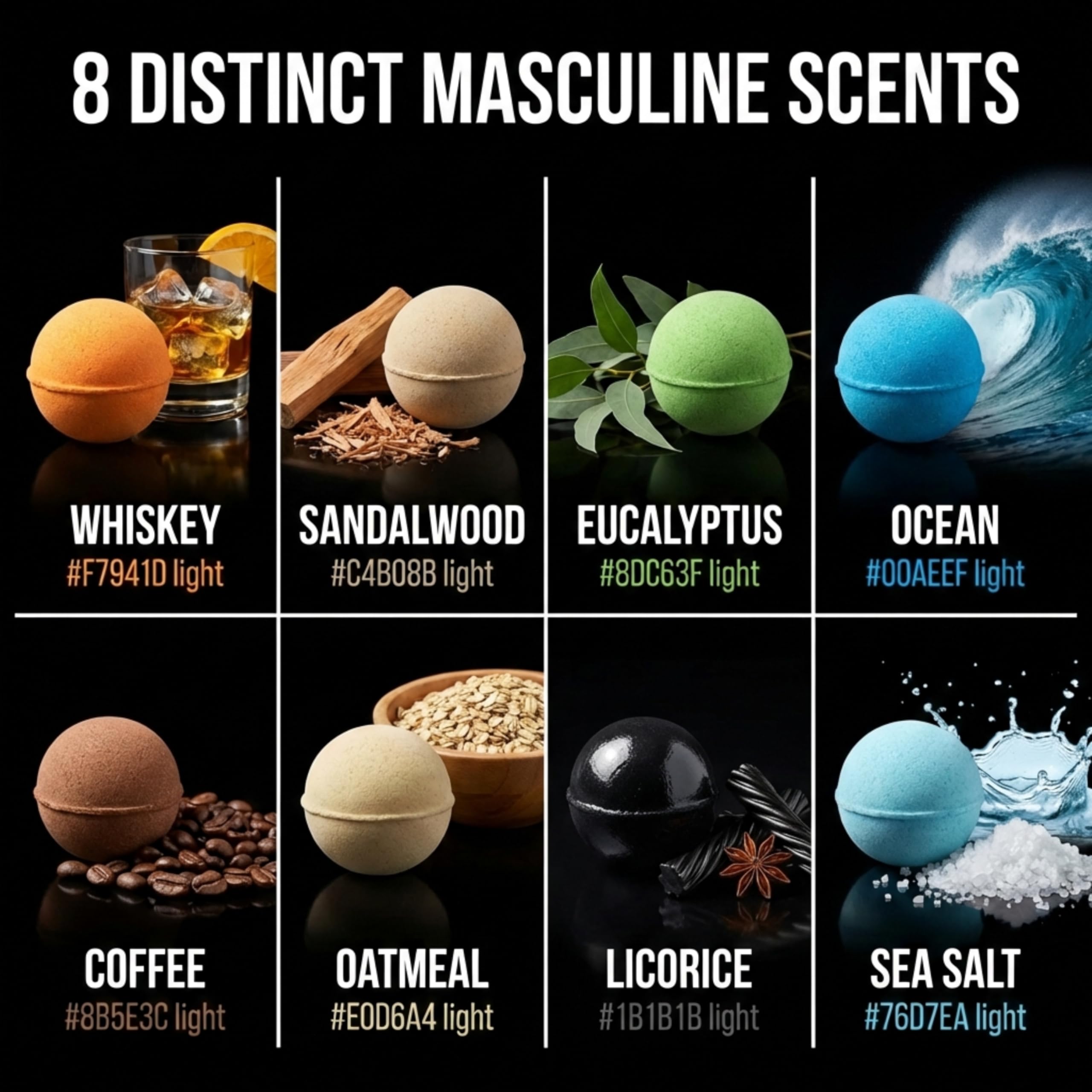 Bombe de bain ZenseMe parfum whisky: détente masculine après le travail
