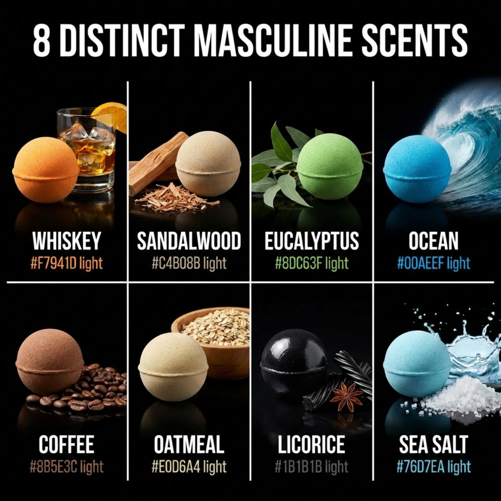 Bombe de bain ZenseMe parfum whisky: détente masculine après le travail
