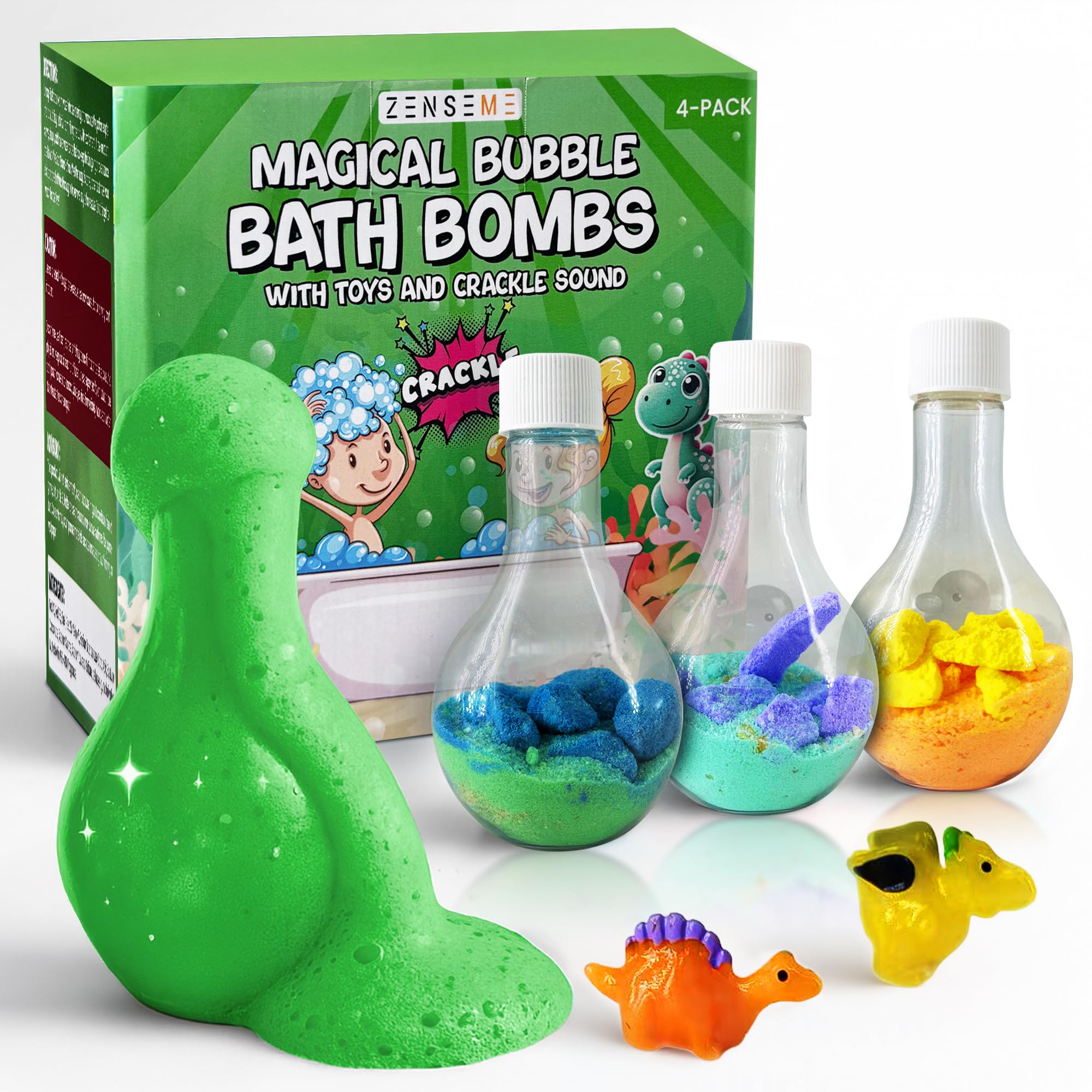 Bombes de bain ZenseMe coffret 4 – couleurs et bulles ludiques