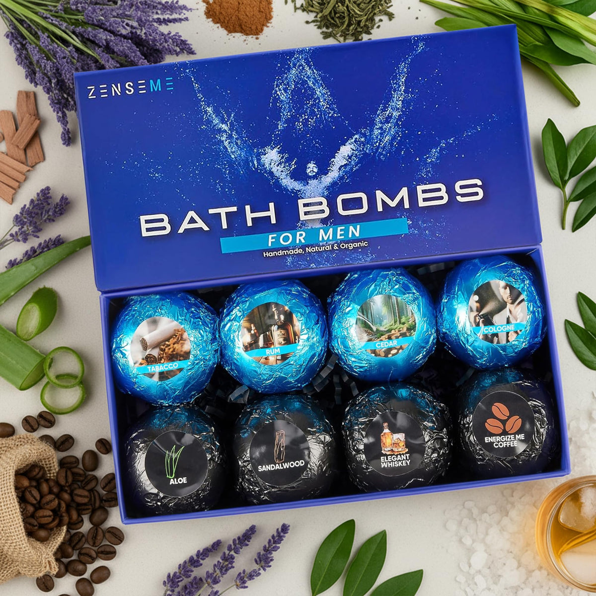 ZenseMe bombes de bain santal – détente et parfum intense pour lui