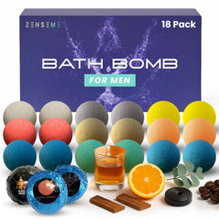 Bombes de bain ZenseMe pour hommes avec parfums masculins, expérience sensorielle.