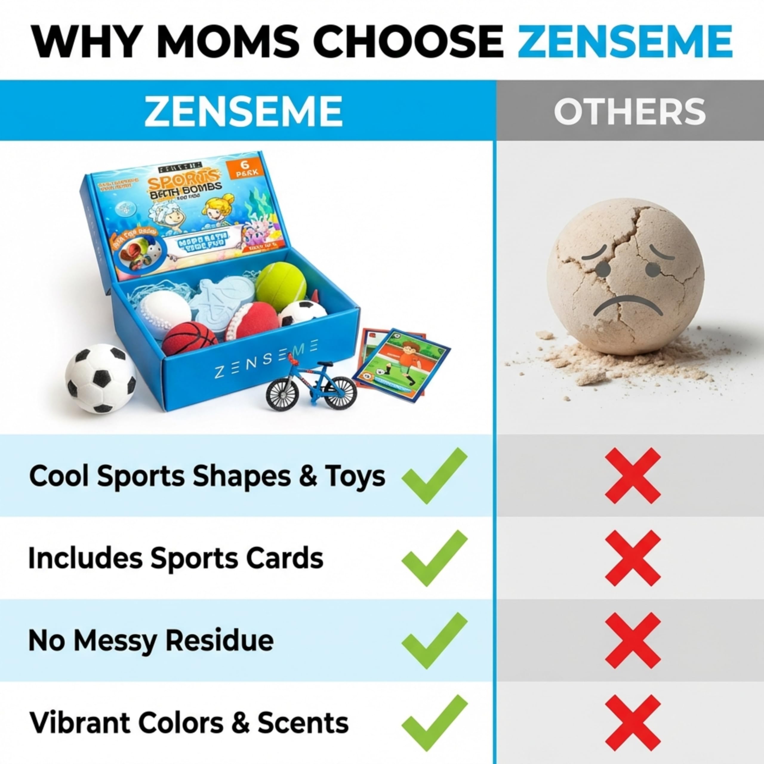 ZenseMe objet-bain-1-9-pouce: jouet inclus dans chaque bombe.